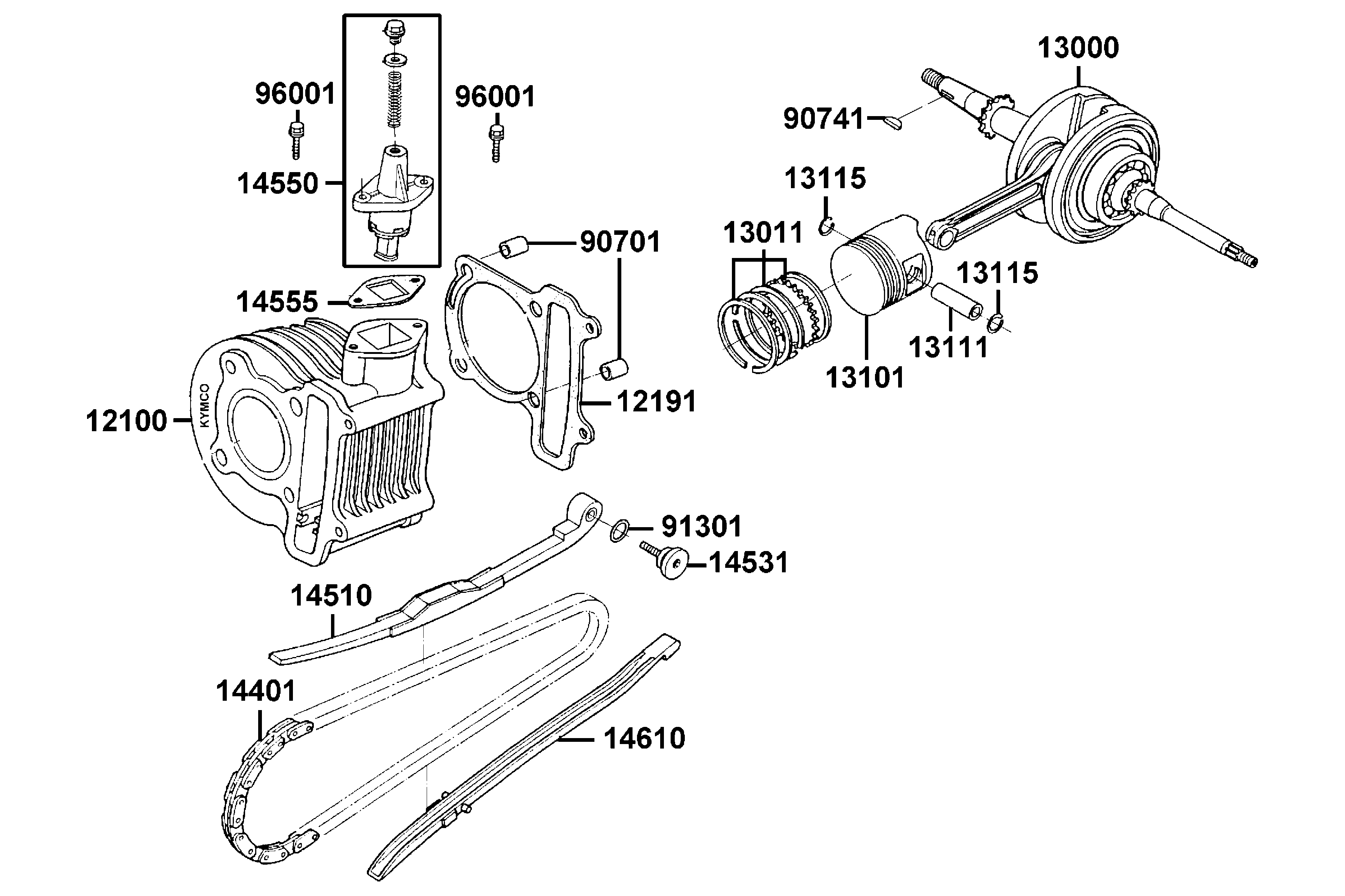 Cylinder - Kolv - Vevparti