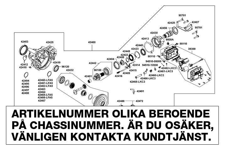 Främre diff i delar 2